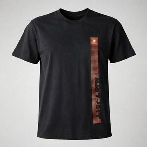 Nike Graphic T Shirt Mens Large Black Orange Swoosh Just Do It Casual Tee